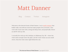 Tablet Screenshot of mattdanner.net